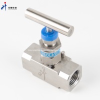 Válvulas de purga y bloque de acero inoxidable de 6000PSI, válvulas de gas de aguja de alta presión SS316