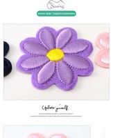 Patchs de fleurs brodées patchs en tissu thermoadhésif thermocollant pour vêtements et jeans Design en sergé élégant