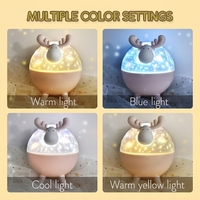 Mini lampe de projection USB en forme de cerf, ciel étoilé, écologique, rechargeable, veilleuse pour chambre d'enfant, chambre de bébé
