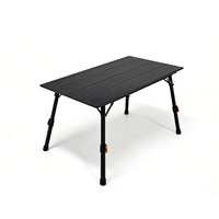Table de camping pliable SNDN 4x4 réglable en hauteur, table de pique-nique portable, table pliante en alliage d'aluminium, conception à ouverture rapide
