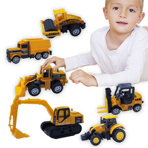 مجموعة من ست سيارات لعبة صغيرة، شاحنات بناء صغيرة، سيارات هندسية من السبائك - Product Image 2