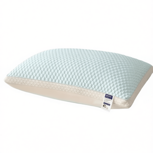 Almohada Rectangular Pilowix Tofu, Refrescante, con Soporte para el Cuello, Color Azul Cielo, de Poliéster, Algodón y Fibra de Bambú, Estilo Moderno - Product Image 1