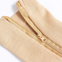 Chaussettes de compression pour hommes et femmes, soutien du genou, fermeture éclair, chaussettes fines anti-fatigue, extensibles, chaussettes hautes unisexes