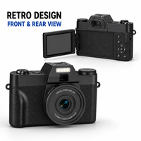 Kamera Digital Sensor CMOS 64MP 6K Layar Lipat 3.0in Zoom 16X WiFi AF Stabilisasi Gambar Dukungan Kartu TF Desain Retro Video