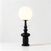 Lampe de table vintage noire avec abat-jour en PE blanc, lampe de bureau LED à 3 couleurs changeantes pour chambre à coucher, salon, chevet