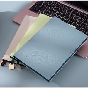 A5 Litchi Texture Soft Leather Business Notebook Customizable High Appearance Value Thickened Notepad Simple Office Diary - Product Image 3
