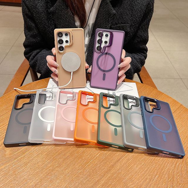 2024 Hot Sale Luxury Magnetic Phone Case for Samsung for Galaxy S24 Ultra Shockproof Cover for Samsung 24FE S23 Ultra 25ultra