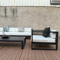 Hangkai China Fabrik Großhandel Outdoor Aluminium-Sofa-Set Freizeit Maßgefertigtes Garten-Sofa-Set