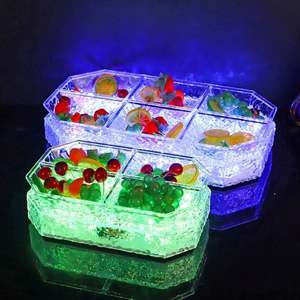 Plateau à fruits LED personnalisé d'usine Discothèque Design moderne Assiettes à fruits changeantes colorées bar Plat à fruits Plateau rond Bol à collation LED - Product Image 3