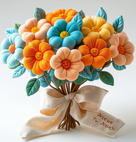 Coussin Vente Chaude Main Fleur En Peluche Jouets Hambourg En Peluche En Peluche Jouets Saint Valentin En Peluche Bouquet De Fleurs Cadeau