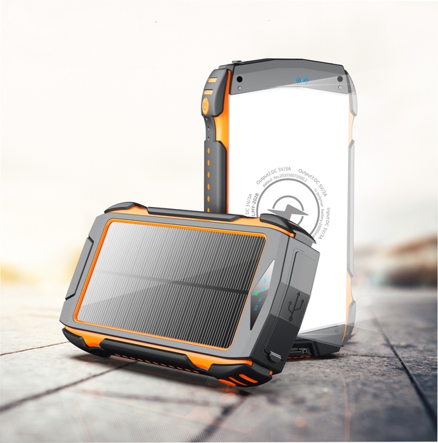 Shenzhen Produce Outdoor Waterproof Ip67 26800Mah Powerbank Wireless Solar PowerBank for All Mobile Phone Fast Charging