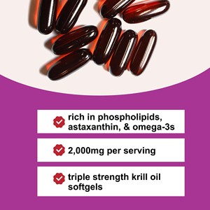 Gélules d'huile de krill personnalisées en usine avec des acides gras oméga-3 pour une santé cutanée optimale - Product Image 4