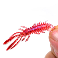 KEWOTE 2.3g 6.5cm 6 couleurs leurre de pêche souple artificiel homard crevettes leurre pour eau douce et eau salée flottant naufrage Style