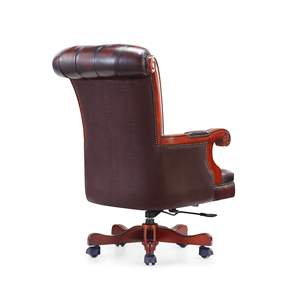 <span class=keywords><strong>Sedia</strong></span> da <span class=keywords><strong>Ufficio</strong></span> <span class=keywords><strong>Presidenziale</strong></span> Girevole in Legno Massello di Lusso Stile Nordico <span class=keywords><strong>Sedia</strong></span> Classica - Product Image 4