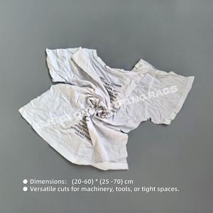 Trapos de Algodón Blancos Impresos de Alta Absorción para Uso en Talleres, Trapos de Limpieza Industriales de Algodón Blanco - Product Image 3