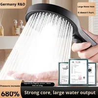 Pommeau de Douche Spa Haute Pression en ABS Chromé, 5 Modes de Jet, Économie d'Eau, Design Moderne, Garantie 5 Ans, pour Salle de Bain - Vente Flash