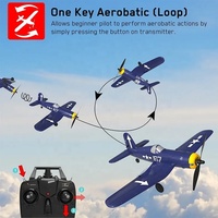 VOLANTEXRC F4U Corsair V2 Avion de Chasse RC 4 Canaux avec Stabilisateur Xpilot, Acrobaties à une touche, 761-8B RTF, Batteries, Portée de Vol 200m
