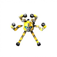 Mainan Robot Transformable Fidget Spinner Mekanik Penghilang Stres Puzzle untuk Anak-anak Hadiah Pesta