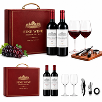 Großhandel Hochwertige Doppel-Flaschen-Box für Wein & Wodka mit Schaumstoffeinlage Schützende Tragetasche Individuelles Logo Geschenkverpackung