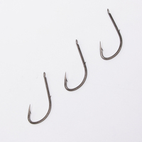 Hameçons de pêche à long manche et à bec courbé en acier à haute teneur en carbone pour carpe crucian, bar blanc rayé, snapper et calmar - Utilisation en rivière