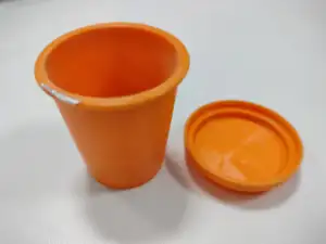 Tasse de stockage de poudre de café de protection de l'environnement jetable orange personnalisée en usine