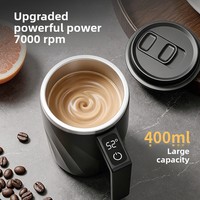 Mug Pengaduk Magnetik Otomatis 400ml Grosir, Pengocok Susu Portabel, Mug Kopi Pengaduk Otomatis untuk Milkshake dan Protein Shaker