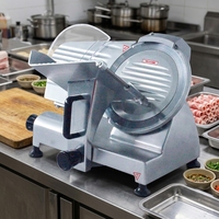 Trancheuse à viande SINOSTAR à finition anodisée polie |   Coupe-aliments professionnel de 10 pouces |   Équipement de découpe à haute efficacité et faible coût