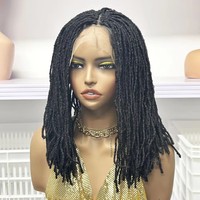 Perruque synthétique tressée Blue ZOO 14 pouces, fausses locks, dreadlocks, densité 180%, fibre haute température pour femmes