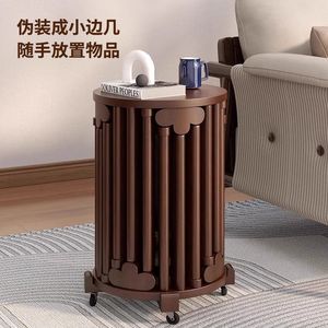 Solid Wood Round <b>Stool</b> Stackable Modern Chinese Style Home <b>Stool</b> <b>Ottoman</b> With Wheels - Product Image 4