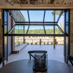 Pliage vertical en verre pour porte de <span class=keywords><strong>garage</strong></span> automatique moderne personnalisé avec système de pliage en aluminium - Product Image 4