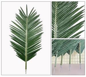 Palmiers artificiels résistants aux UV, en tissu et plastique personnalisés, feuilles de palmiers artificiels, branches artificielles - Product Image 5