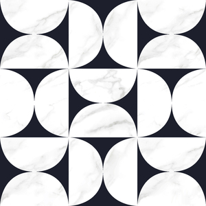 Piastrelle in Porcellana Lucida Effetto Marmo <span class=keywords><strong>Bianco</strong></span> e Nero 800x800 per Pavimentazione Commerciale <span class=keywords><strong>di</strong></span> KTV e Club - Product Image 1
