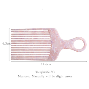 Petit peigne à cheveux bouclés faits à la maison, 1 pièce, joli accessoire de coiffure, en acétate plastique, <span class=keywords><strong>afro</strong></span>, rose, mince, pour femmes, 890165 - Product Image 5
