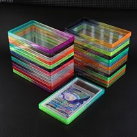 Plaque de protection arrière en PC transparent avec paillettes dégradées personnalisées BNW, 35pt, en TPU, pour cartes gradées, protection antichoc PS