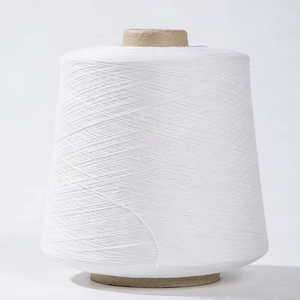 Filato 100% Poliestere Testurizzato Ring Spun 7-21 per Tessuto Geotessile, Alta Resistenza, Anti-Pilling, Alta Tenacità, Colore Naturale - Product Image 1