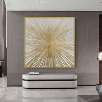 Peinture à l'huile sur toile avec cadre, style moderne, personnalisée, 100% peinte à la main, dorée brillante, nature morte, pour usage intérieur, œuvre d'art originale