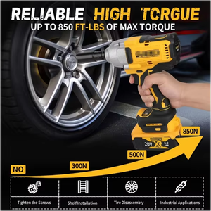 DCF900 Bürstenloser Schlagschrauber 20V 850Nm Drehmoment 6,0Ah Akku Mehrere Geschwindigkeitsstufen für Reifenwechsel & Schwere Aufgaben - Product Image 3