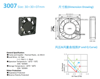 Ventilateur de refroidissement DC haute vitesse 11000 tr/min 30 mm, refroidisseur axial sans balais 3007 pour drone de course FPV VTX, connecteur JST personnalisé