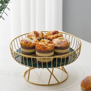 European <b>Light</b> Luxury Fruit Plate Creative Durable for Living Room Home Afternoon <b>Tea</b> Candy Dessert Metal Tray for Party - Product Image 2