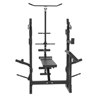 Banc de musculation multifonctionnel pliable et réglable pour soulevé de terre, haltères et barres, durable