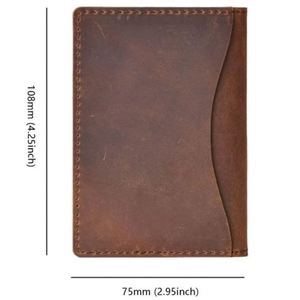 Cartera Bifold de Cuero Genuino Hecha a Mano, Delgada, Minimalista, para Bolsillo Delantero, Tarjetero, Cartera Duradera para Tarjetas de Crédito - Product Image 4