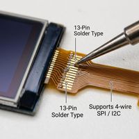 Pantalla OLED SSD1312 de 1.3 Pulgadas, Resolución 128x64, Tipo de Soldadura de 13 Pines, Interfaz SPI I2C de 4 Cables, Pantalla PMOLED Autoluminiscente