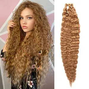 AliLeader 30 inch Fibra De Alta Temperatura Sintética Crochet Tranças Extensões De Cabelo Ocean Water Wave Deep Twist Ondulado Trança Do Cabelo