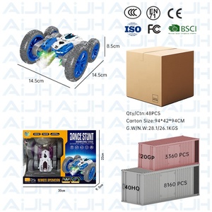 Coches RC AiJH con Luces LED Laterales, Coche de Carreras RC Recargable, Juguete para Niños, Doble Cara, Giros de 360 Grados, Coche Acrobático RC Giratorio - Product Image 6