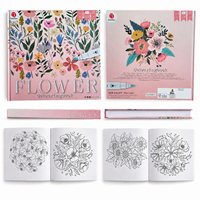 Livre de coloriage à couverture rigide, fleur de mandala, bloc de coloriage anti-stress pour enfants et adultes, livre de dessin relaxant, art, artisanat, peinture