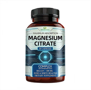 Capsules de citrate de magnésium complexe OEM/ODM 500 MG pour fournir de l'énergie, complément de magnésium à absorption élevée pour adultes - Product Image 1