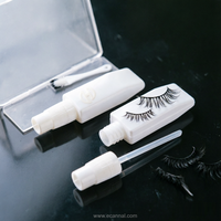 Ecannal – Flacon échantillon mini en plastique HDPE de haute qualité, étanche et hermétique, 1,5 ml/1,5 g, avec bouchon spatule et tige d'agitation