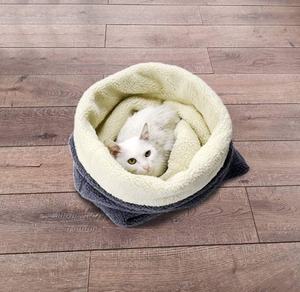 Neues Design Katzen bett Höhle Schlafsack Pet Mat Warming Pad Sack für Katzen und kleine Hunde <span class=keywords><strong>Burrow</strong></span> ing Cosy Soft Comfortable Bed - Product Image 3