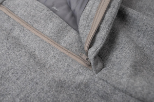 กางเกงขายาวทรงขาบานเอวสูงสีเทาเข้มสำหรับผู้หญิง ผ้าวูลผสม เหมาะสำหรับใส่ทำงาน กำลังขายดี - Product Image 4