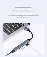 Hub USB 4 en 1 Adaptateur multiport Hi-Speed USB 3.0 Ports USB 2.0 Largement compatible avec les ordinateurs portables PC Android TV Box Support OEM Logo